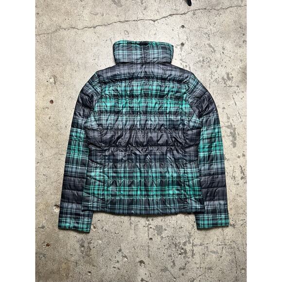 Vintage 2010 Nike Tartan Down Fill Puffer Jacket Women’s Size M‎ 377021-018 Rare - Picture 2 of 13